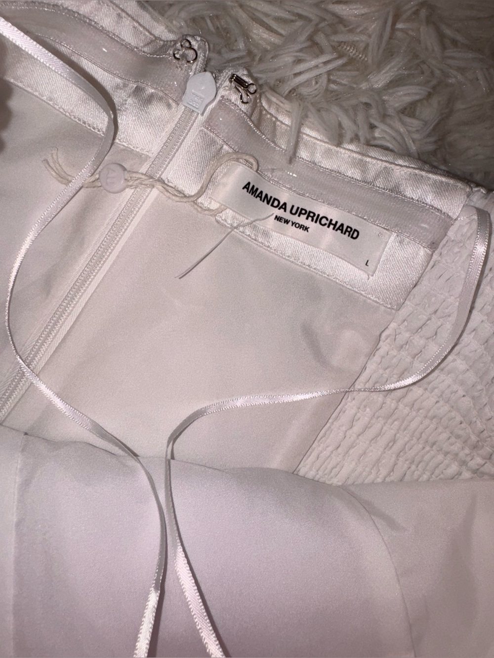 Amanda Uprichard White Strapless Mini Romper with Lace Trim - Picture 8 of 10